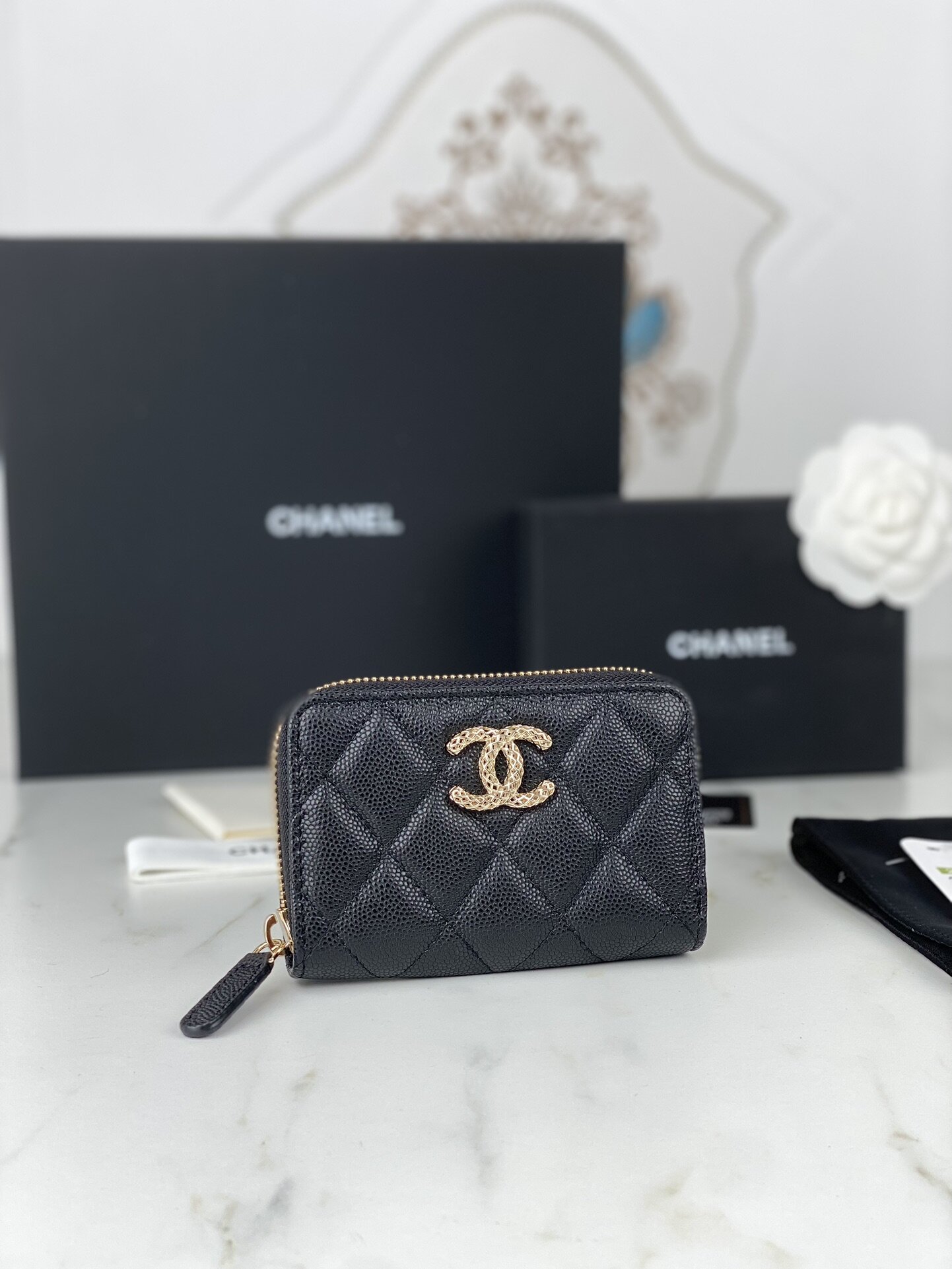 chanel card wallet 11 x 7.5cm 1